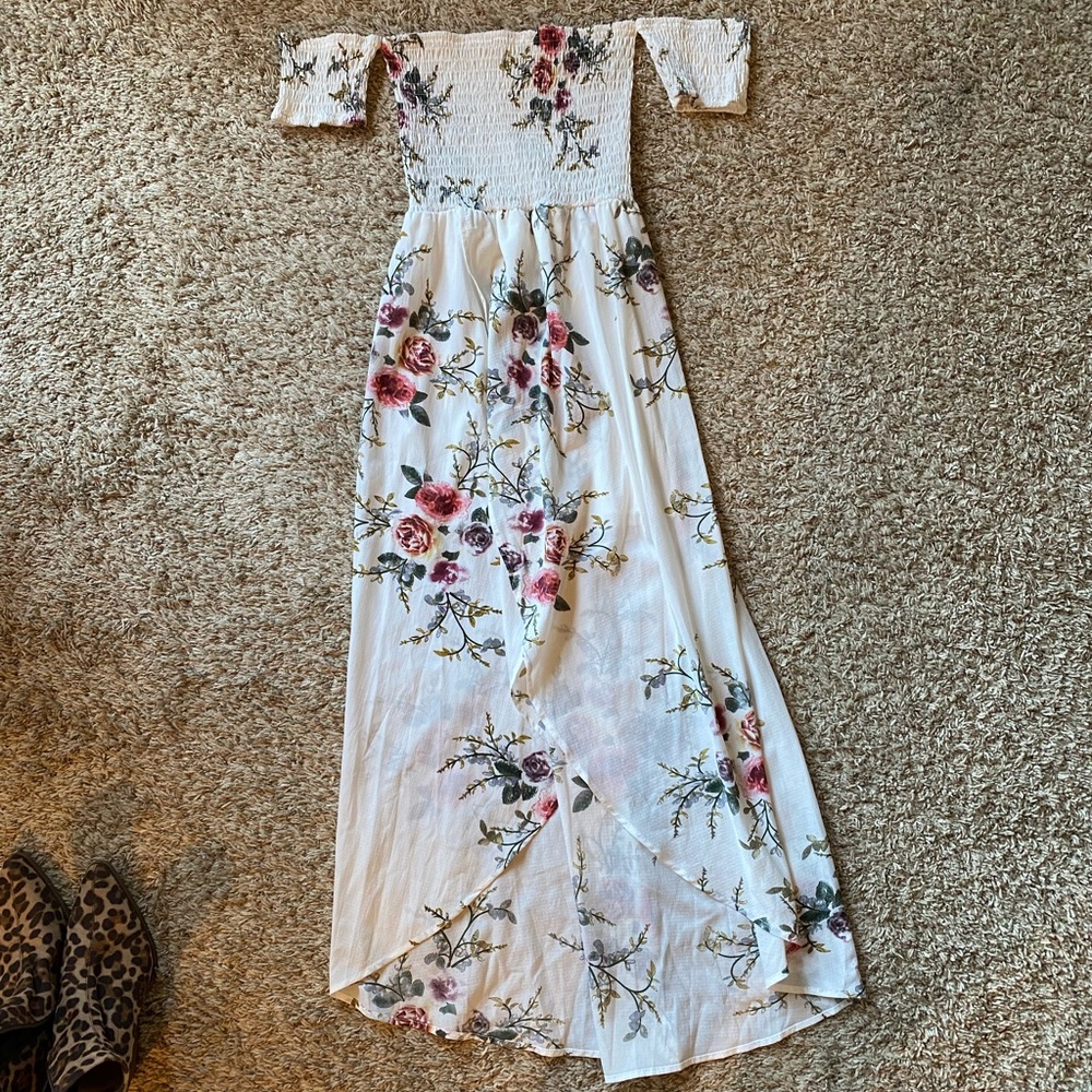 White Floral Dress